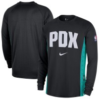Футболка с длинным рукавом Portland Trail Blazers Nike 2025/26 City Edition Authentic Pregame Dri-FITShooting - Black
