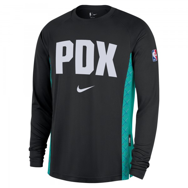 Футболка с длинным рукавом Portland Trail Blazers Nike 2025/26 City Edition Authentic Pregame Dri-FITShooting - Black