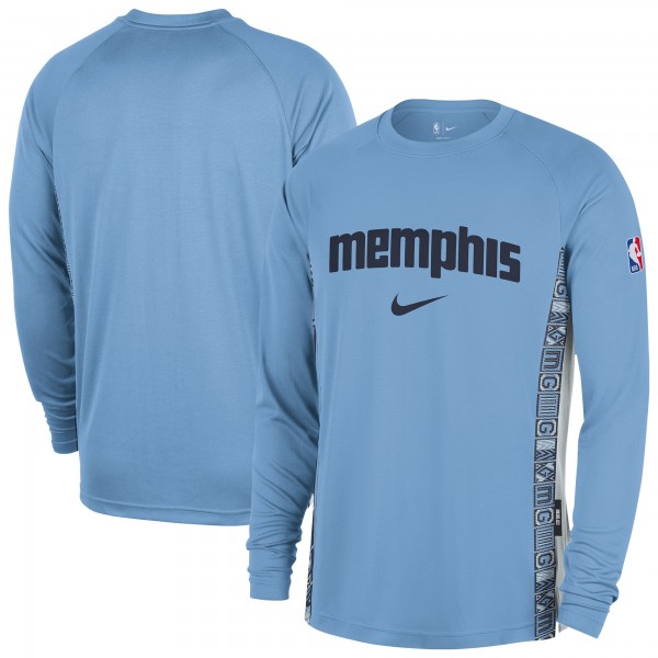 Футболка с длинным рукавом Memphis Grizzlies Nike 2025/26 City Edition Authentic Pregame Dri-FITShooting - Light Blue