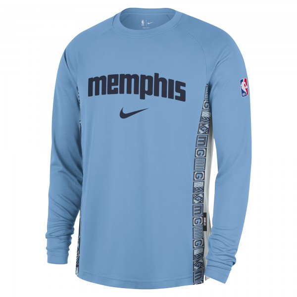 Футболка с длинным рукавом Memphis Grizzlies Nike 2025/26 City Edition Authentic Pregame Dri-FITShooting - Light Blue