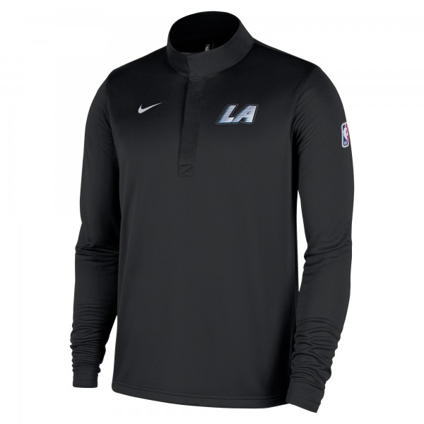 LA Clippers Nike 2025/26 City Edition Remix Authentic Coaches Dri-FIT Half-Zip Top - Black