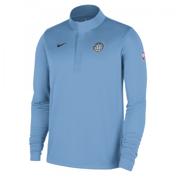 Memphis Grizzlies Nike 2025/26 City Edition Remix Authentic Coaches Dri-FIT Half-Zip Top - Light Blue