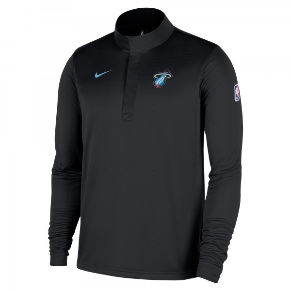 Miami Heat Nike 2025/26 City Edition Remix Authentic Coaches Dri-FIT Half-Zip Top - Black