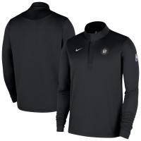 Brooklyn Nets Nike 2025/26 City Edition Remix Authentic Coaches Dri-FIT Half-Zip Top - Black