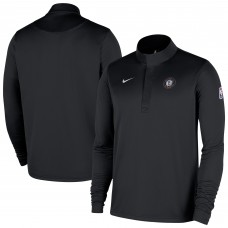 Brooklyn Nets Nike 2025/26 City Edition Remix Authentic Coaches Dri-FIT Half-Zip Top - Black
