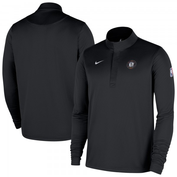 Brooklyn Nets Nike 2025/26 City Edition Remix Authentic Coaches Dri-FIT Half-Zip Top - Black
