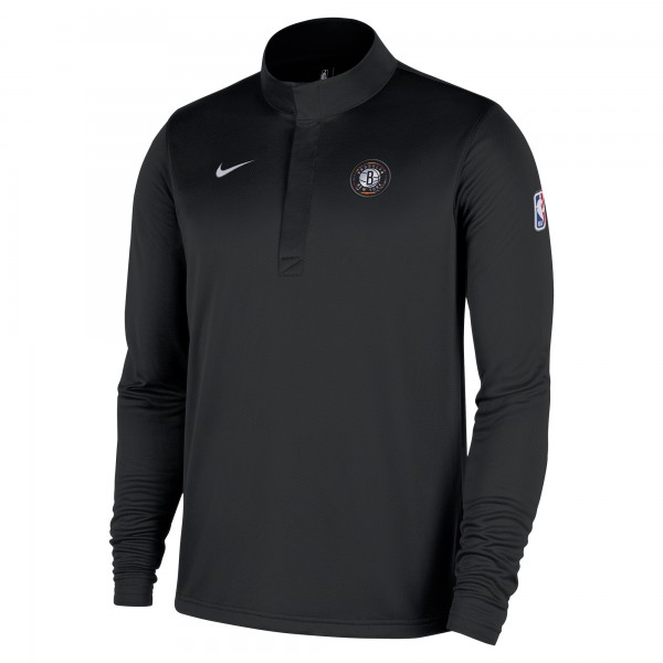 Brooklyn Nets Nike 2025/26 City Edition Remix Authentic Coaches Dri-FIT Half-Zip Top - Black