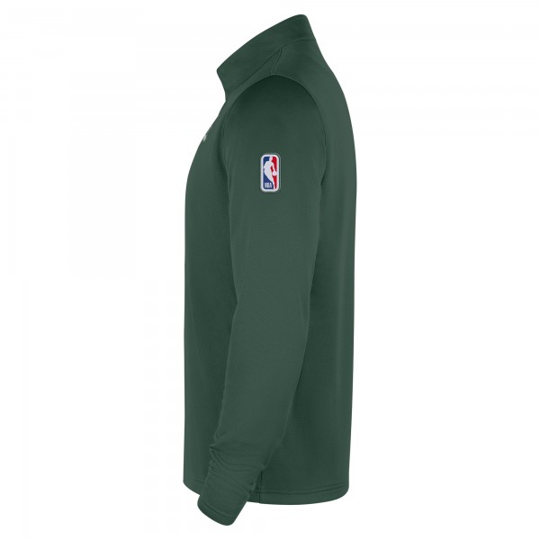 Milwaukee Bucks Nike 2025/26 City Edition Remix Authentic Coaches Dri-FIT Half-Zip Top - Hunter Green