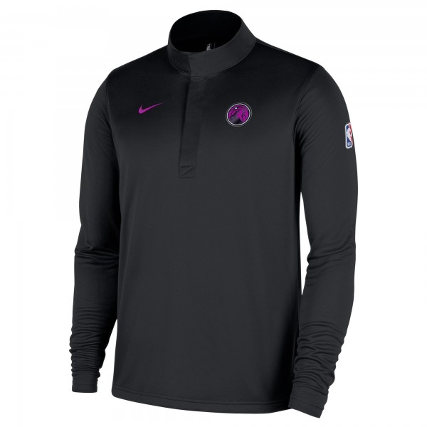 Кофта на короткой молнии Minnesota Timberwolves Nike 2025/26 City Edition Remix Authentic Coaches Dri-FIT - Black