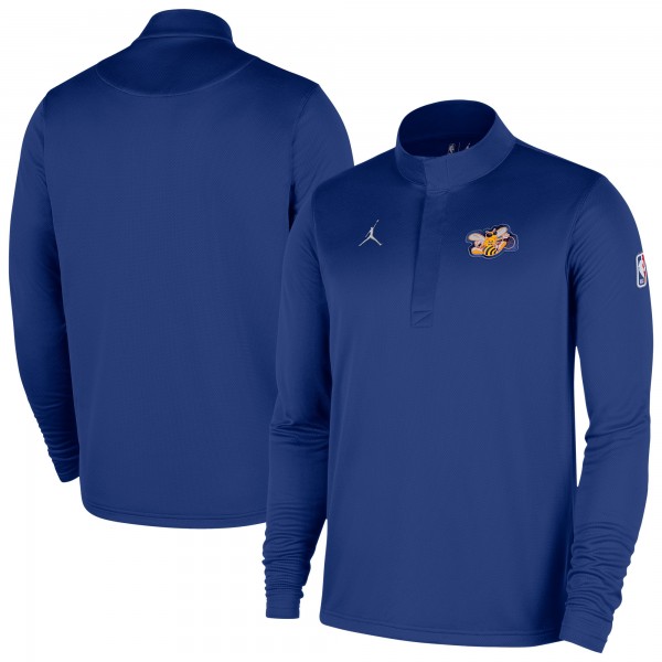 Charlotte Hornets Jordan Brand 2025/26 City Edition Remix Authentic Coaches Dri-FIT Half-Zip Top - Blue