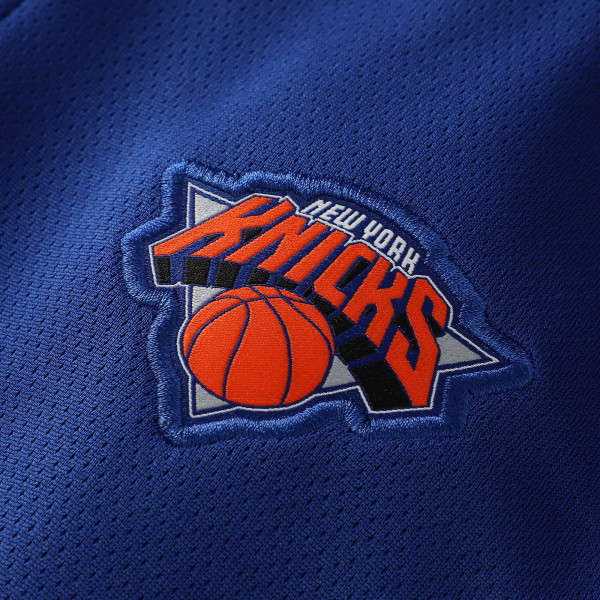 New York Knicks Nike Blue 2025/26 City Edition Remix Authentic Coaches Dri-FIT Half-Zip Top