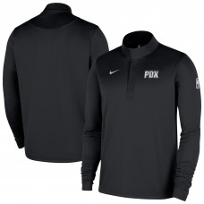 Portland Trail Blazers Nike 2025/26 City Edition Remix Authentic Coaches Dri-FIT Half-Zip Top - Black