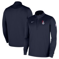 Кофта на короткой молнии Philadelphia 76ers Nike 2025/26 City Edition Remix Authentic Coaches Dri-FIT - Navy