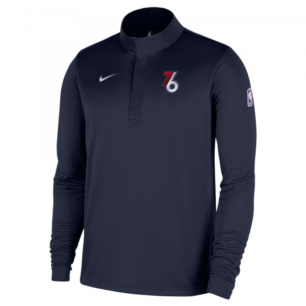 Кофта на короткой молнии Philadelphia 76ers Nike 2025/26 City Edition Remix Authentic Coaches Dri-FIT - Navy