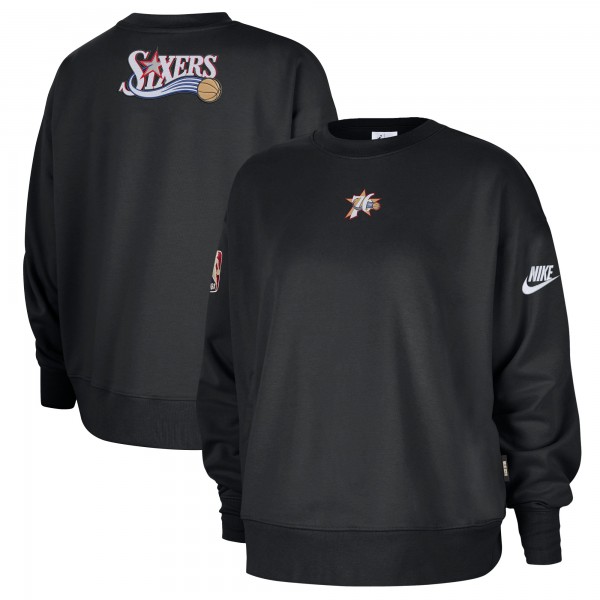 Кофта на короткой молнии Philadelphia 76ers Nike 2025/26 City Edition Remix Authentic Coaches Dri-FIT - Navy