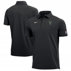 Milwaukee Bucks Nike Black 2025/26 Authentic Dri-FIT Coaches Polo