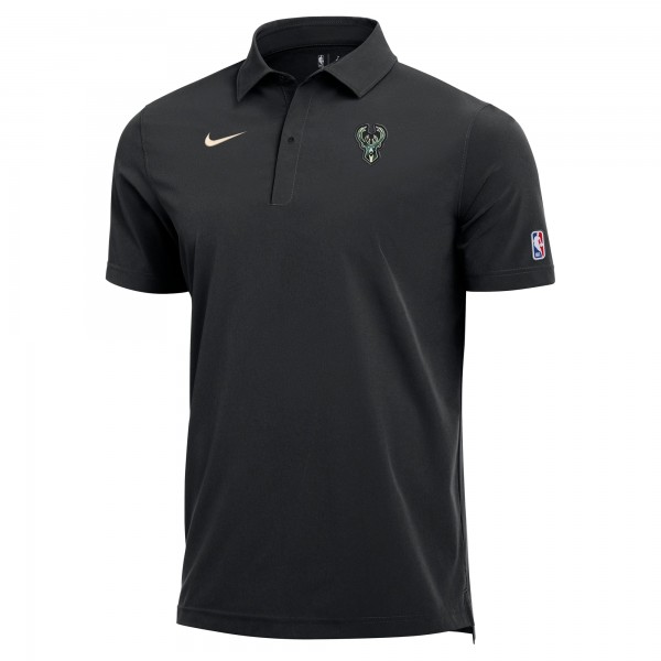 Milwaukee Bucks Nike Black 2025/26 Authentic Dri-FIT Coaches Polo