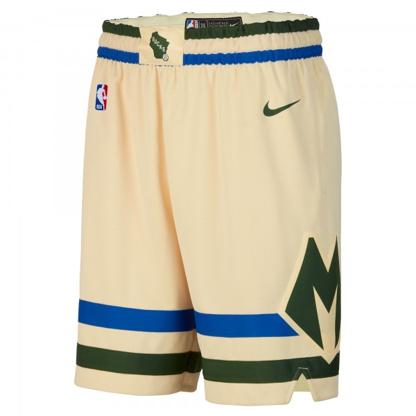 Шорты Milwaukee Bucks Nike 2025/26 City Edition Remix Dri-FIT Swingman - Cream
