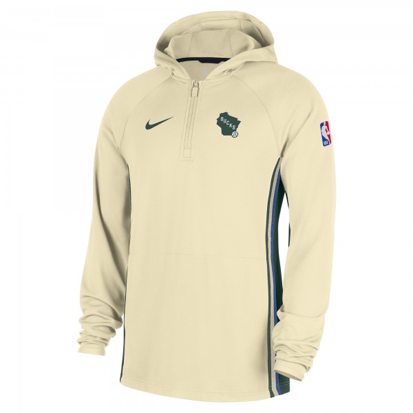 Кофта на короткой молнии Milwaukee Bucks Nike 2025/26 City Edition Remix Authentic On-Court Dri-FIT - White