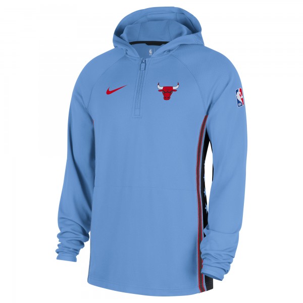 Chicago Bulls Nike Light Blue 2025/26 City Edition Remix Authentic On-Court Quarter-Zip Dri-FIT Hooded Jacket