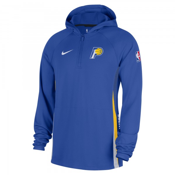Indiana Pacers Nike Blue 2025/26 City Edition Remix Authentic On-Court Quarter-Zip Dri-FIT Hooded Jacket