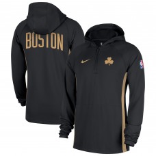 Boston Celtics Nike 2025/26 City Edition Remix Authentic On-Court Quarter-Zip Dri-FIT Hooded Jacket - Black