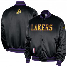 Los Angeles Lakers Nike 2025/26 City Edition Remix Courtside Full-Snap Bomber Jacket - Black