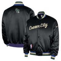 Бомбер Milwaukee Bucks Nike 2025/26 City Edition Remix Courtside - Black