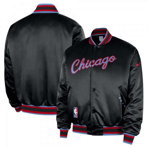Бомбер Chicago Bulls Nike 2025/26 City Edition Remix Courtside - Black