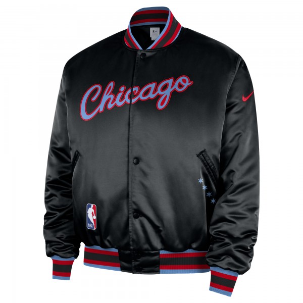 Бомбер Chicago Bulls Nike 2025/26 City Edition Remix Courtside - Black