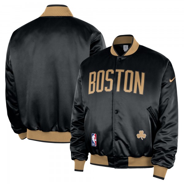 Бомбер Boston Celtics Nike 2025/26 City Edition Remix Courtside - Black