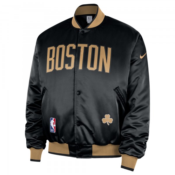 Бомбер Boston Celtics Nike 2025/26 City Edition Remix Courtside - Black