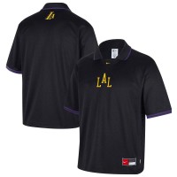 Los Angeles Lakers Nike 2025/26 City Edition Remix Courtside Air Half-Sleeve Polo - Black