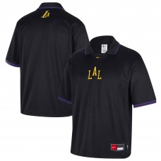Los Angeles Lakers Nike 2025/26 City Edition Remix Courtside Air Half-Sleeve Polo - Black