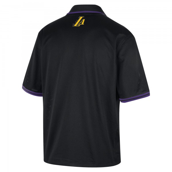 Los Angeles Lakers Nike 2025/26 City Edition Remix Courtside Air Half-Sleeve Polo - Black