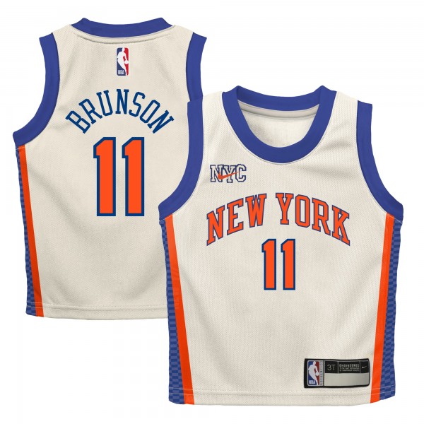 Джерси Jalen Brunson New York Knicks Nike Preschool 2025/26 City Edition Swingman - Cream