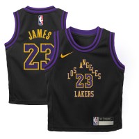 Джерси LeBron James Los Angeles Lakers Nike Preschool 2025/26 City Edition Swingman - Black