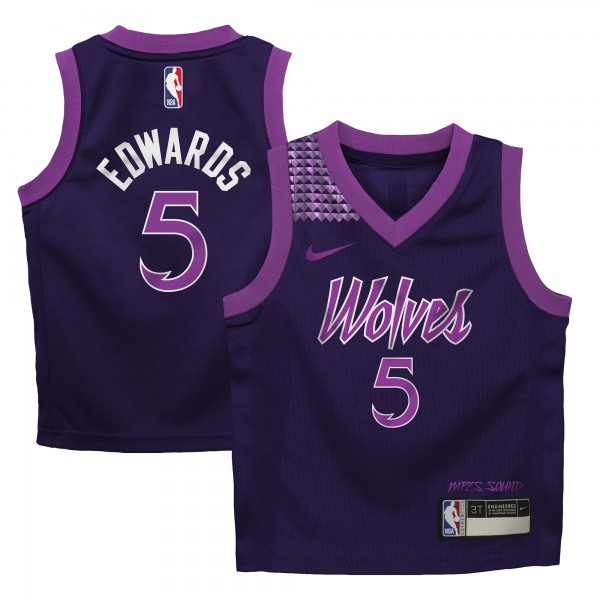 Джерси Anthony Edwards Minnesota Timberwolves Nike Toddler 2025/26 City Edition Swingman - Purple