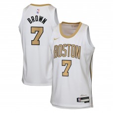 Подростковая Boston Celtics Jaylen Brown Nike White 2025/26 City Edition Swingman Jersey