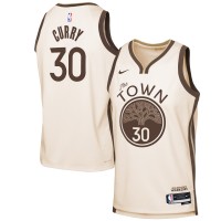 Подростковая Golden State Warriors Stephen Curry Nike Tan 2025/26 City Edition Swingman Jersey