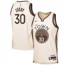 Подростковая Golden State Warriors Stephen Curry Nike Tan 2025/26 City Edition Swingman Jersey