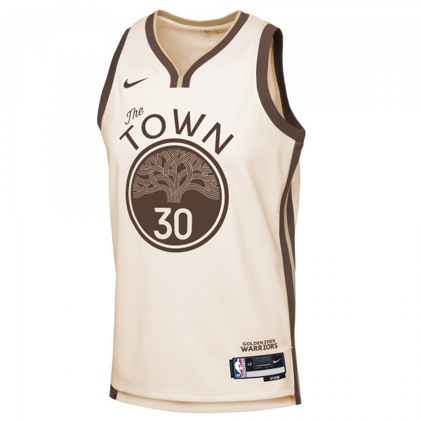 Подростковая Golden State Warriors Stephen Curry Nike Tan 2025/26 City Edition Swingman Jersey