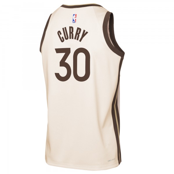 Подростковая Golden State Warriors Stephen Curry Nike Tan 2025/26 City Edition Swingman Jersey