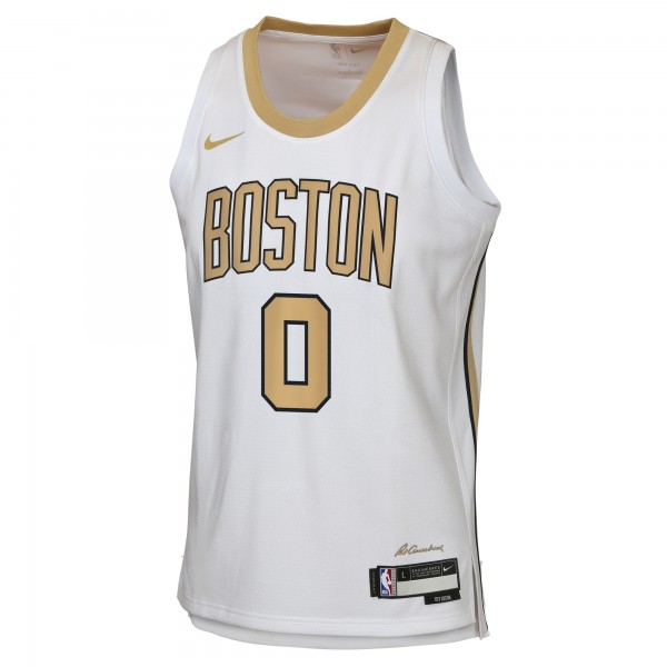 Подростковая Boston Celtics Jayson Tatum Nike White 2025/26 City Edition Swingman Jersey