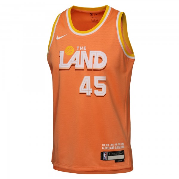 Подростковая Cleveland Cavaliers Donovan Mitchell Nike Orange 2025/26 City Edition Swingman Jersey