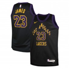 Подростковая Los Angeles Lakers LeBron James Nike Black 2025/26 City Edition Swingman Jersey
