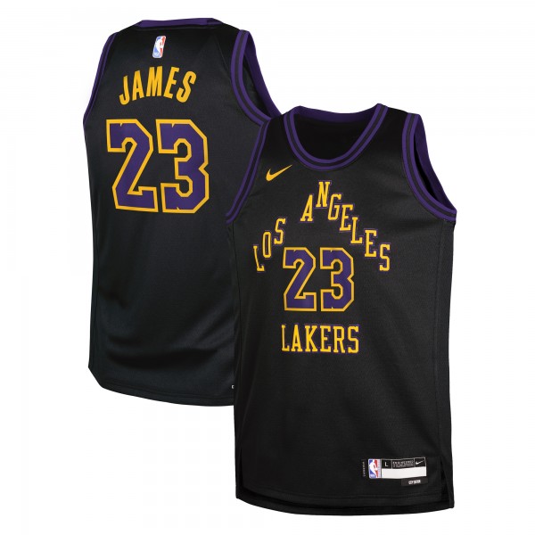 Подростковая Los Angeles Lakers LeBron James Nike Black 2025/26 City Edition Swingman Jersey
