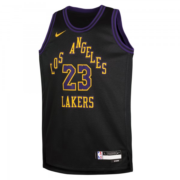 Подростковая Los Angeles Lakers LeBron James Nike Black 2025/26 City Edition Swingman Jersey