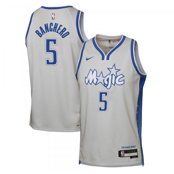 Подростковая Orlando Magic Paolo Banchero Nike Silver 2025/26 City Edition Swingman Jersey