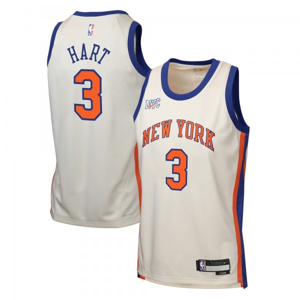 Подростковая New York Knicks Josh Hart Nike Cream 2025/26 City Edition Swingman Jersey